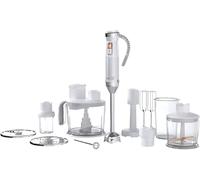 Sencor Frullatore ad Immersione Multifunzione Ultra-Potente 10 in 1, 1500W, Tecnologia QuadBlade Titanio, Controllo della Velocità Continuo, Manico Ergonomico, Accessori Completi, Bianco [SHB 6551WH]