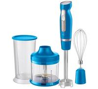 SENCOR - Frullatore ad Immersione SHB 4462BL con Potenza 100 Watt + Accessori Bicchiere Tritatutto Frusta Colore Blu