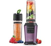 Sencor Frullatore elettrico SBL717, centrifuga frutta e verdura, borraccia frullatore portatile da 600ml senza BPA, sbattitore elettrico con sei lame in acciaio rivestite in titanio, 800W(Violet)