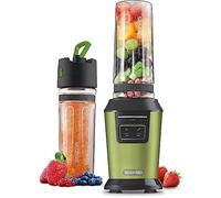 Sencor Frullatore elettrico SBL717, centrifuga frutta e verdura, borraccia frullatore portatile da 600ml senza BPA, sbattitore elettrico con sei lame in acciaio rivestite in titanio, 800W(Green)