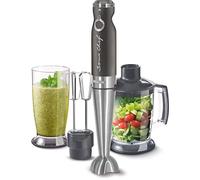 Sencor minipimer immersione SHB 560, frullatore a immersione 4 in 1, frullatore elettrico con bicchiere da 800ml, tritatutto elettrico, fruste elettriche, potenza da 1200w, 20 velocità (nero)