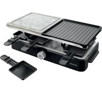 Sencor Raclette Multifunzione Potente, EasyClean, Professionale 1400W, Apparecchio Raclette 8 persone, Raclette formaggio, Fonduta, Grill e Pietra, Temperatura regolabile, Accessori completi