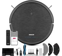 Sencor robot aspirapolvere lavapavimenti EasyClean+ Ultra Sottile, Autonomia Estesa, per Tutti i Tipi di Pavimenti - Robotaspirapolvere Multifunzione 3160TQ