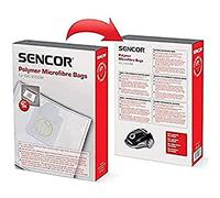 SENCOR Sacchetti per SVC 90XX (5 pezzi) Sacchetti usa e getta in microfibra polimerica per aspirapolvere SVC 9000BK/SVC 9050BL, volume 4 litri, chiusura sacchetto
