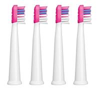 SENCOR Sox 013RS - Testine di Ricambio compatibili con spazzolini SOC 091x, Lato in Silicone della Testa di Pulizia della Lingua, 2 Pezzi, in Confezione compatta, Colore Rosa, Bianco, Nero, ABC