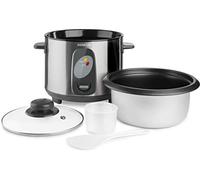 SENCOR SRM 1000SS Cuociriso (400 Watt, Cuoci riso con inserto vaporiera, cucchiaio da riso, misurino, volume 1 l, per la preparazione di riso di ogni tipo, incluso riso per sushi), grigio