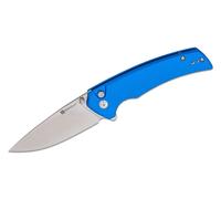 Sencut Serene Manico in Alluminio Blu Brillante Lama in D2 Satinato Blocco a Pulsante S21022B-4