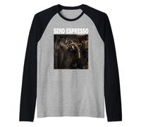 Send Espresso Macchina da caffè Amante degli Animali Maglia con Maniche Raglan