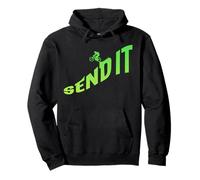 Send IT Mountain Bike - Verde Felpa con Cappuccio