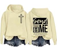 Send Me Isaiah 6 8 Felpa & Felpa con cappuccio Christian Bibbia Verse Camicia Send Me Christian Cross Felpe, Khika-h, M