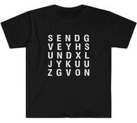 Send Nudes Word Search Softstyle Men's T-Shirt Black XL