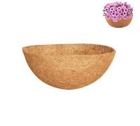 Senda Vaso da appendere in fibra di cocco naturale, a forma di ciotola, per la crescita di piante e fiori (25,4 cm)