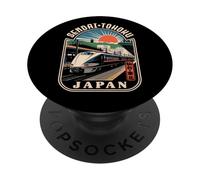 Sendai Tohoku Giappone Shinkansen Retro Bullet Train Kanji PopSockets PopGrip Adesivo