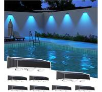 SENDALE Lampada Solare da Esterno di Nuova Generazione 2025,8 Pezzi Luci Solari da Giardino 12 Modalità Applique da Esterno Luce Solare Impermeabile IP65 per per Gradini Cortili Prato Vialetto