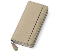 SENDEFN Portafoglio Donna, Portamonete in Vera Pelle Lungo Grande Capacità, Porta Carte di Credito Donna con RFID, Portafogli da Donna con Cerniera e Molti Scomparti