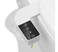 SenDeluz Bidet per WC, Bidet ultra Sottile Bidet con getto d'acqua fredda pressione dell'acqua regolabile doppio ugello autopulente retrattile adattatore Inserto Bidet per WC Non Elettrico