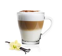 Sendez 6 bicchieri da caffè per cappuccino, 250 ml, manico e 6 cucchiaini in acciaio inox