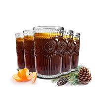 Sendez 6 bicchieri da longdrink, 340 ml, con motivo a rilievo, per acqua e succo, da cocktail