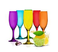 Sendez 6 bicchieri da spumante colorati da 200 ml