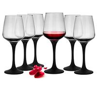Sendez 6 bicchieri da vino da 360 ml con manico nero