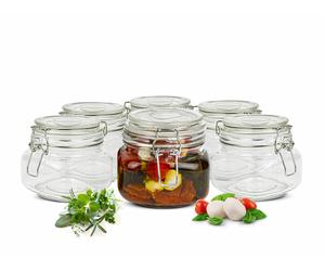 Sendez Barattolo Conservazione 500 ml Vetro Tappo a Leva Trasparente 2-12 pz