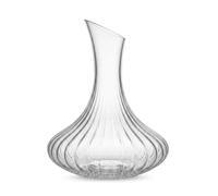 SENDEZ Caraffa da vino scanalata da 1,2 litri, elegante decanter per vino in vetro con struttura scanalata, caraffa in vetro a bocca larga per vino rosso, vino bianco, acqua e succo, elegante caraffa