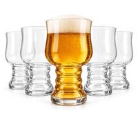 Sendez Set di 6 bicchieri da birra da 500 ml, con base profilata | Set di 6 bicchieri da birra Craft con capacità di 500 ml, forma bombata e base profilata per IPA Pils Lager Pale Ale