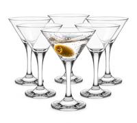 Sendez Set di 6 bicchieri da Martini, 175 ml, eleganti bicchieri da cocktail per Martini, Cosmopolitan e altro ancora, vetro trasparente di alta qualità, lavabili in lavastoviglie, design elegante per