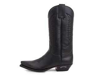 Sendra Boots - 2073 Stivali Camper con tacco alto da donna e da uomo - Stile cowboy in pelle nera - Stivali da cowboy alla moda - 38