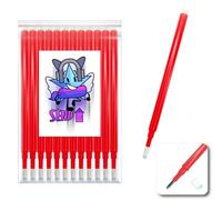SENDUP 12 Ricariche XXL Rosse Penna Gel Cancellabile compatibili con Pilot Frixion, Punta 0,7mm, +20% Inchiostro, Non Sbava, Per Carta Stoffa e Pelle, Idea Regalo