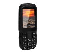 SENECESLI 2G Telefono Cellulare Ageual, Schermo HD da 2,6 Pollici, Doppio SIM Dual Standby, Pulsante a Cella in Cristallo della Barca con Batteria da 3000 MAh per la Torcia del Tasto (BLACK)