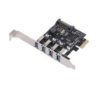 SENECESLI 4 Porte 5 Gbps USB 3.0 PCI Express Expansion Card for Wins, Vista, 2008 Server, 7, 8, 10, Non è Necessario Alimentare Aggiuntivo