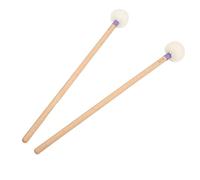 SENECESLI Bacchette per Batteria, Kit di Bacchette per Batteria con Manici in Legno di Acero Antiscivolo da 2 Pezzi e Teste Ovali in Feltro di Lana per Grancassa, Timpani e Rullante (PURPLE)