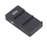 SENECESLI Caricabatterie Professionale per Fotocamera con Doppio Slot e Schermo LED Trasparente per 7D 80D 70D 60D 60DA, Comoda Ricarica per i Viaggiatori, Design Compatto
