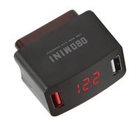 SENECESLI Caricatore OBD, Caricatore per Auto Doppio USB con Display Digitale della Tensione a LED e modalità Parcheggio, Adattatore di Alimentazione OBD Universale per Auto da 12 V 24 V