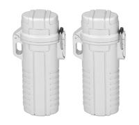 SENECESLI Contenitori per Tubi di Sigillatura, 2 Tubi di Conservazione Portatili in Plastica a Prova di Acqua Progettazione Compatta per Gita per Campeggio per Gli Anelli Chiave Tessuti (Silver)