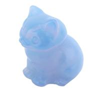 SENECESLI Crystal Stone Cat, Happy Symbol Hand - Gatto Intagliata Aspetto Dolce Luce Dimensione Compatta Look Lucido per la Decorazione della Scrivania dell'ufficio (Tipo 1)
