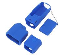 SENECESLI Custodia Protettiva in Silicone 4 in 1 per 3 Set di Accessori per Fotocamera con Cordino (BLUE)