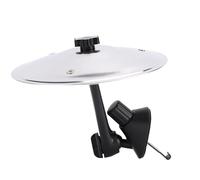 SENECESLI Cymbal per Auto, Vettura Dell'aria di Piatti per Crash per Auto, Mini Clip su Piatti da Tamburo per il Cruscotto per Auto, Adatta a Tutti i Veicoli, Staffa Regolabile e (SILVER)
