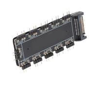 SENECESLI Hub ARGB 5 V a 3 Pin Splitter RGB a 10 Vie con Cavo Scheda Madre, compatibilità Universale per Varie Schede Madri, Facile da Installare con Supporto Adesivo, Ideale per Sincronizzare le