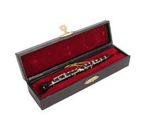 SENECESLI Modello di Clarinetto in Miniatura, Modello di Strumento Musicale Simulato Mini Clarinetto da 13 Cm, con Scatola di Immagazzinaggio, per la Decorazione e il Regalo della Casa delle Bambole
