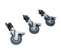 SENECESLI Ruota per Incantatrice 3 Pc con Blocco Freno, Ruota per Incantatrice per il Servizio Pesante per Centesimi per la Luce di Fotografia in Metallo 25 Mm