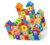 SENECESLI Set di Blocchi da Costruzione per Box/Cover Ad Incastro, Giocattoli per L'apprendimento Precoce per Ragazzi e Ragazze Dai 3 Ai 6 Anni (Blocco da costruzione da 240 pezzi con pannello)