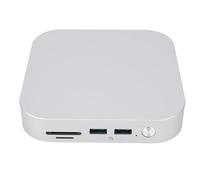 SENECESLI Stand per Hub in Lega di Alluminio, per Mac Mini M4 Dock 10Gbit / S USB A Porte 40GBIT / S Larghezza di Banda per Intrattenimento (Spina europea)