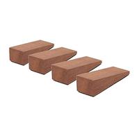 SENECESLI Tappo di Porta in Movimento, Simple Operation Wide Applications Stop in Legno Marrone Scuro 4 Pezzi per Bagno
