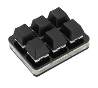 SENECESLI Tastiera da Gioco Meccanica Programmabile da 6 Tasti, con Luci RGB, Interruttori Scambiabili a Caldo, Interruttore Rosso, per for linux, OS X, RPI, per Ufficio, Gioco, Musica, (BLACK)