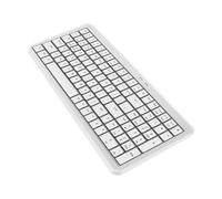 SENECESLI Tastiera Wireless USB 2.4G, Tastiera Cordless Silenziosa per Computer Portatile, 105 Tasti Full Size con Tastierino Numerico per PC Desktop Notebook (WHITE)