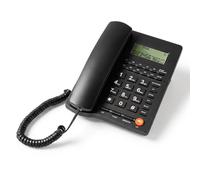 SENECESLI Telefono fisso cablato con segreteria telefonica digitale con riconoscimento chiamante, suoneria di chiamata regolabile tramite tasti grandi, nessuna alimentazione necessaria per le