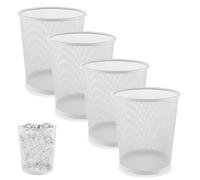 SENENQU 4 Pezzi Cestino Ufficio, Gettacarte Bianco 12L