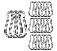 SENENQU 60 PZ - M6 Moschettone Zincato 60x6 mm, Piccolo Moschettone Portachiavi Gancio Piccolo a Scatto Portata 120 kg/260 lb, per Altalene Fai-da-Te - 60mm x Ø6mm